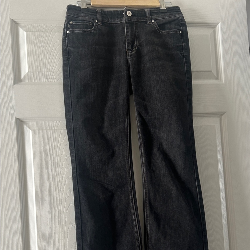 White House Black Market Black Straight-Leg Jeans